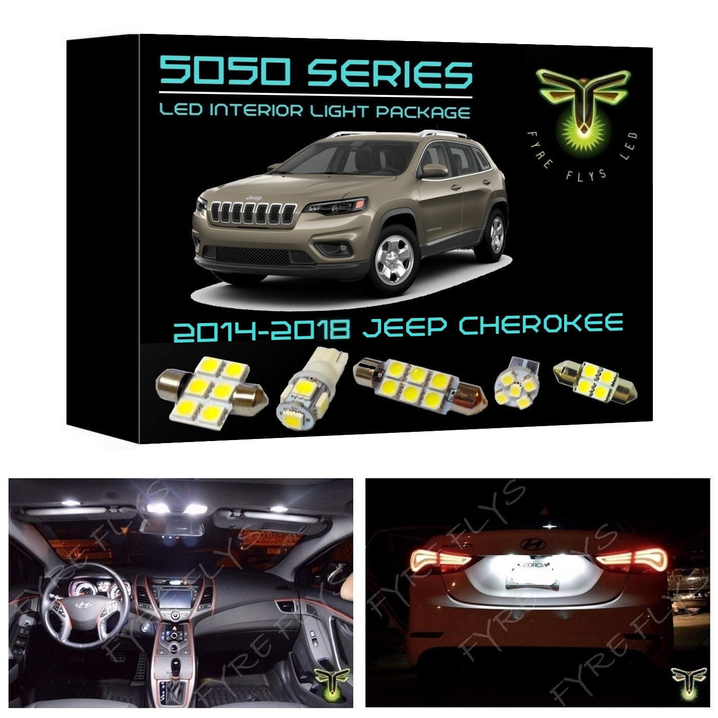 2014-2018 Jeep Cherokee LED interior light kit 5050 Series