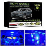 2014-2018 Jeep Cherokee Ultra Bright 3014 Series LED interior light kit