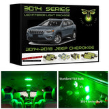 2014-2018 Jeep Cherokee Ultra Bright 3014 Series LED interior light kit