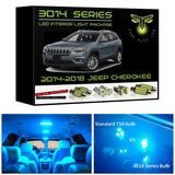 2014-2018 Jeep Cherokee Ultra Bright 3014 Series LED interior light kit