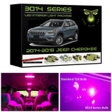2014-2018 Jeep Cherokee Ultra Bright 3014 Series LED interior light kit
