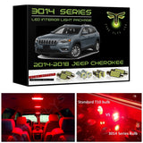 2014-2018 Jeep Cherokee Ultra Bright 3014 Series LED interior light kit