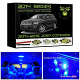 2014-2016 Jeep Compass Ultra Bright 3014 Series LED interior light kit