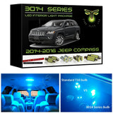 2014-2016 Jeep Compass Ultra Bright 3014 Series LED interior light kit