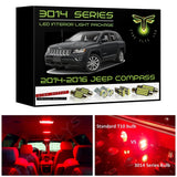 2014-2016 Jeep Compass Ultra Bright 3014 Series LED interior light kit