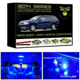1999-2004 Jeep Grand Cherokee Super Bright 3014 Series LED interior light kit