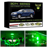 1999-2004 Jeep Grand Cherokee Super Bright 3014 Series LED interior light kit