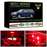 1999-2004 Jeep Grand Cherokee Super Bright 3014 Series LED interior light kit