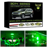 2005-2010 Jeep Grand Cherokee Super Bright 3014 Series LED interior light kit