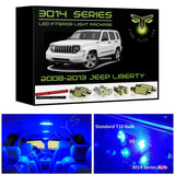 2008-2013 Jeep Liberty Super Bright 3014 Series LED interior light kit