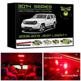 2008-2013 Jeep Liberty Super Bright 3014 Series LED interior light kit