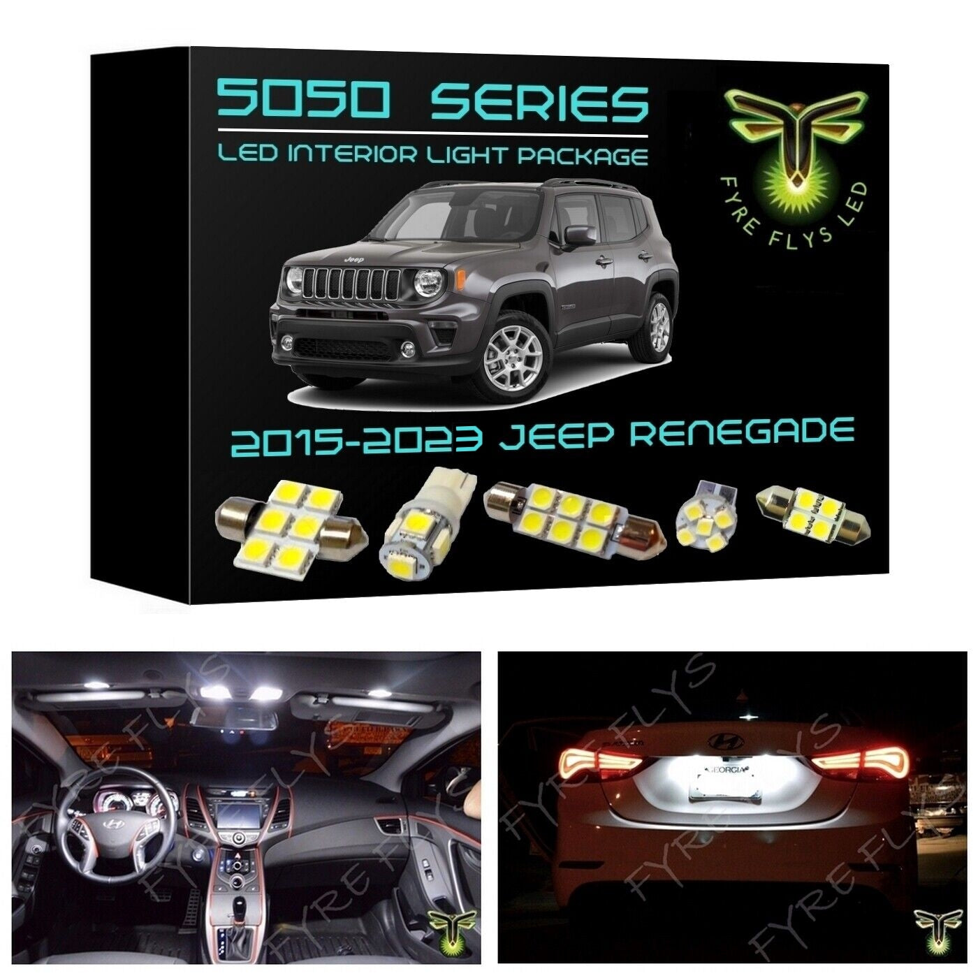 2015-2023 Jeep Renegade LED interior light kit 5050 Series