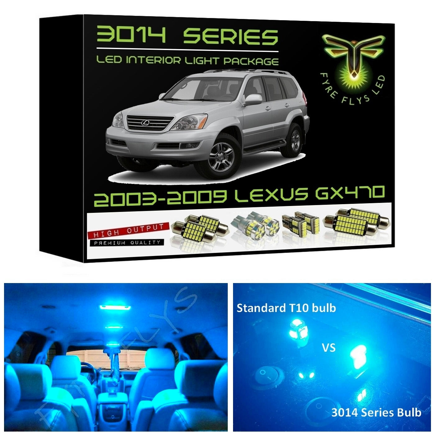 Complete LED interior light kit for 2003-2009 Lexus GX470 – Fyre Flys
