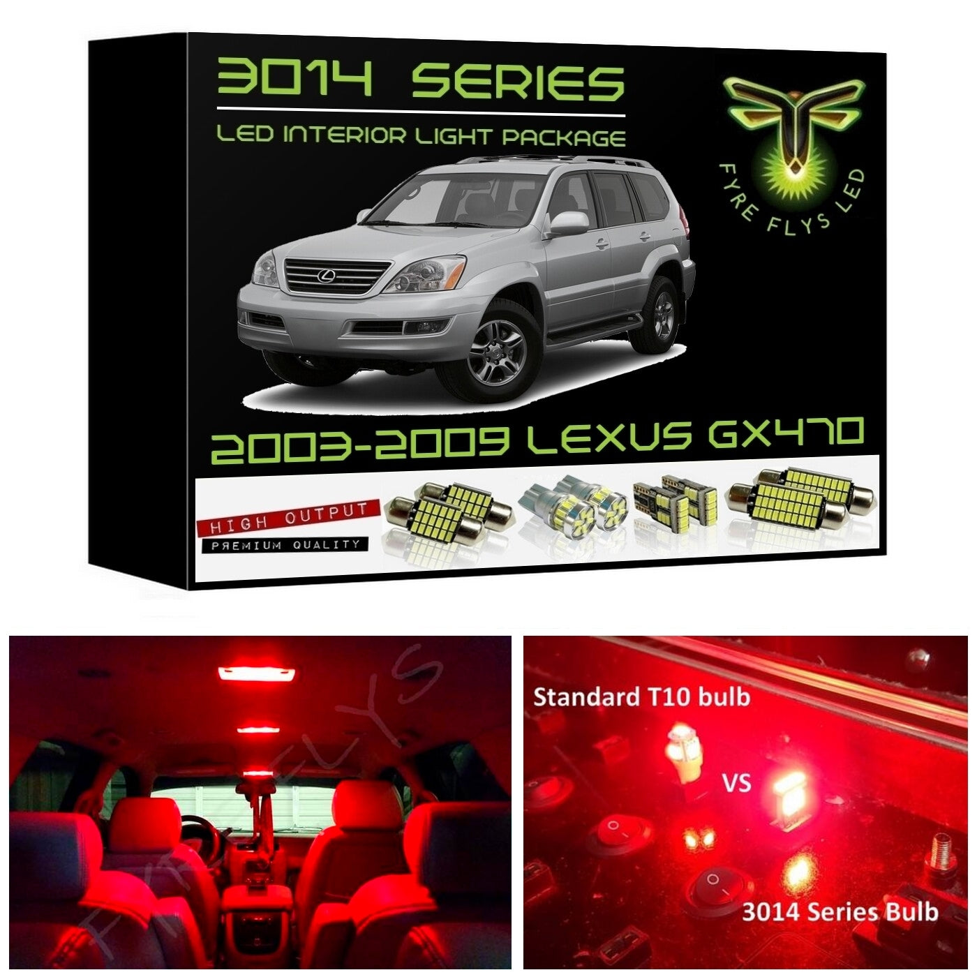 Complete LED interior light kit for 2003-2009 Lexus GX470 – Fyre Flys