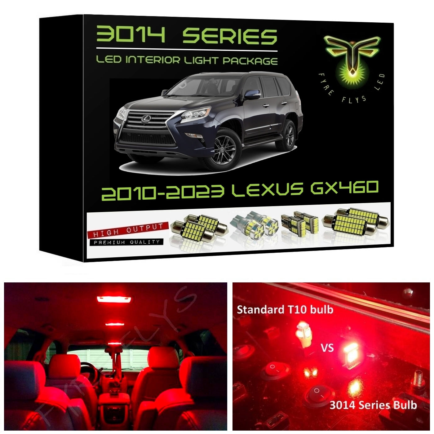 Complete LED interior light kit for 2010-2023 Lexus GX460 – Fyre Flys