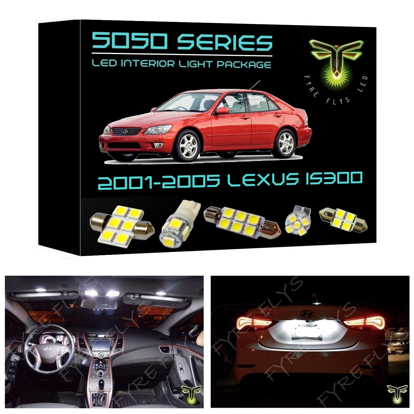 2001-2005 Lexus IS300 LED interior light kit 5050 Series