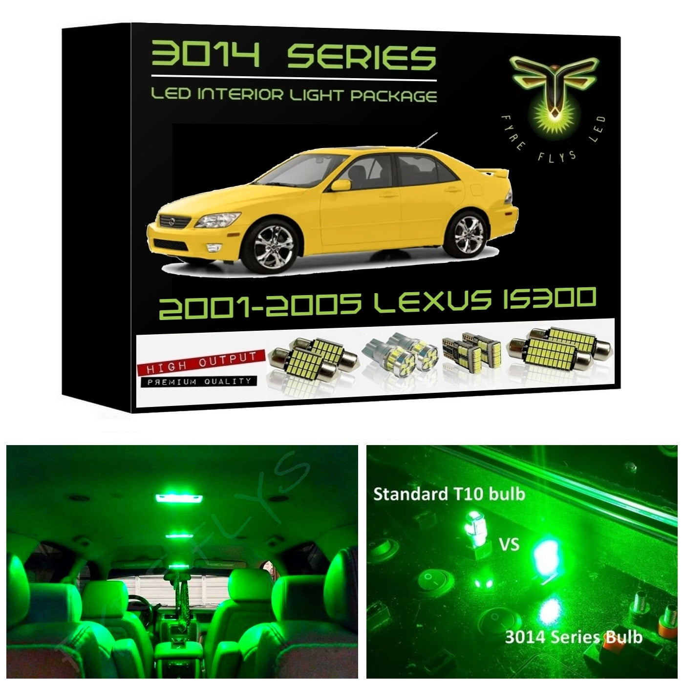 2001-2005 Lexus IS300 Super Bright LED interior light kit 3014 Series