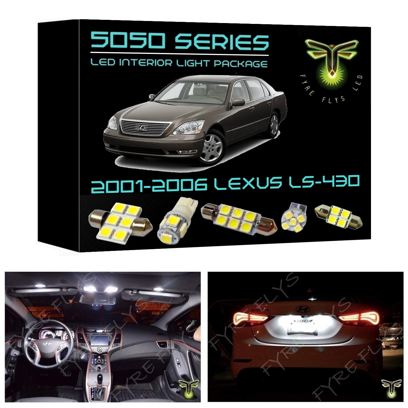 2001-2006 Lexus LS-430 LED interior light kit 5050 Series