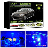 2001-2006 Lexus LS-430 Super Bright 3014 Series LED interior light kit
