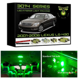 2001-2006 Lexus LS-430 Super Bright 3014 Series LED interior light kit