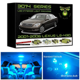 2001-2006 Lexus LS-430 Super Bright 3014 Series LED interior light kit