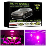 2001-2006 Lexus LS-430 Super Bright 3014 Series LED interior light kit