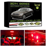 2001-2006 Lexus LS-430 Super Bright 3014 Series LED interior light kit