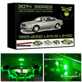 1995-2000 Lexus LS-400 Super Bright 3014 Series LED interior light kit