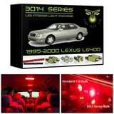 1995-2000 Lexus LS-400 Super Bright 3014 Series LED interior light kit