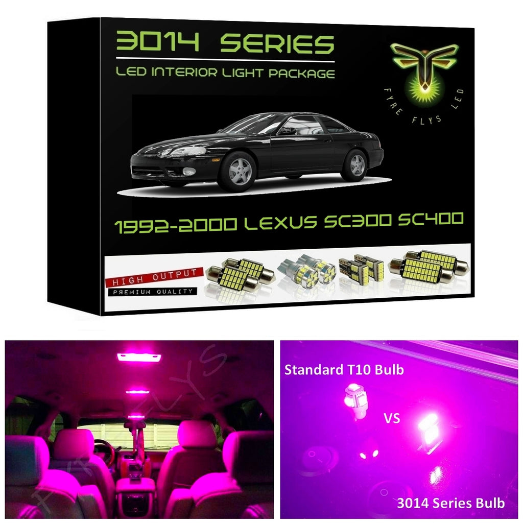 1992-2000 Lexus SC300 SC400 Ultra Bright 3014 Series LED interior light kit