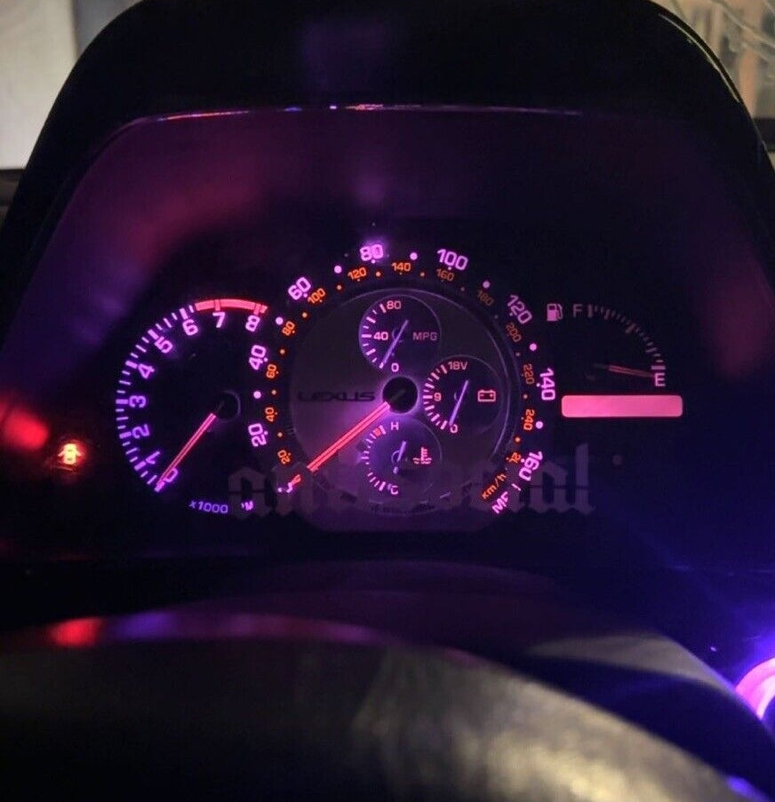 Speedometer Gauge Cluster Instrument and Key light LED Set for Lexus IS300 2001-2005