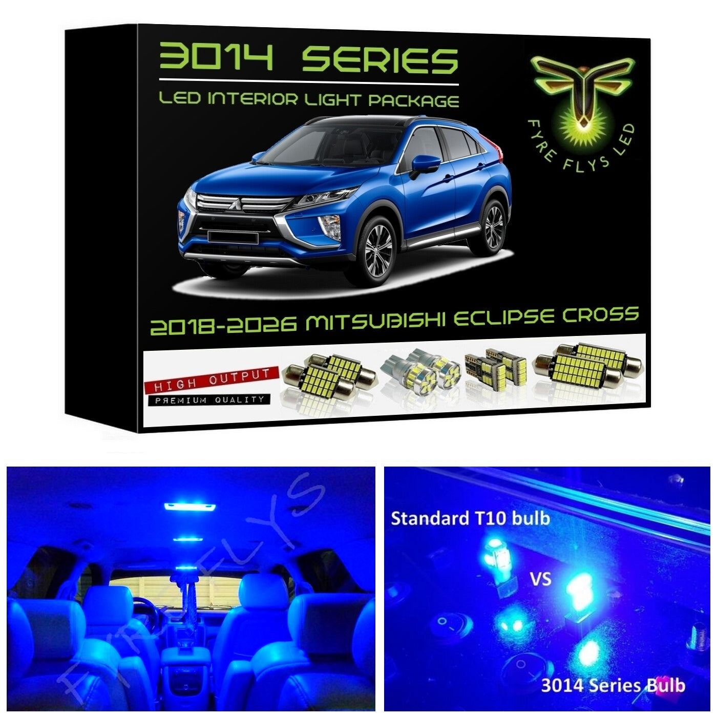 2018-2026 Mitsubishi Eclipse Cross Super Bright 3014 Series LED interior light kit