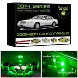 2003-2011 Mercury Grand Marquis Super Bright 3014 Series LED interior light kit
