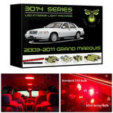 2003-2011 Mercury Grand Marquis Super Bright 3014 Series LED interior light kit