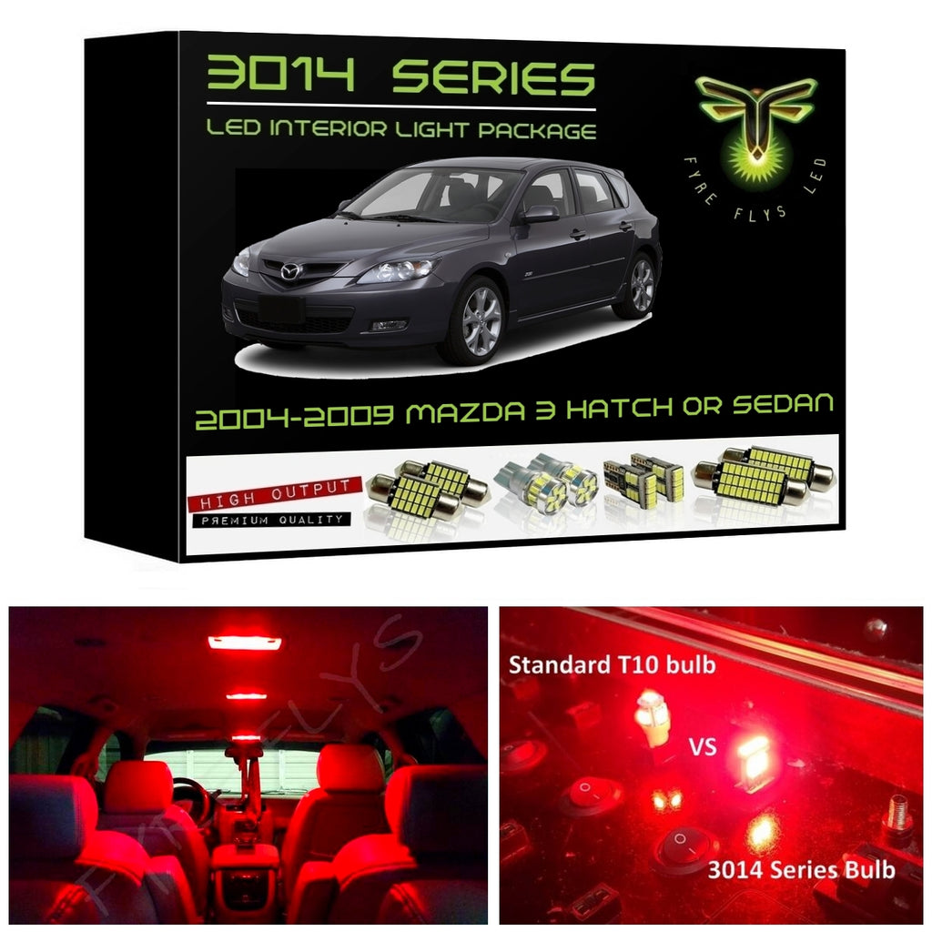 2004-2009 Mazda 3 Super Bright 3014 Series LED interior light kit