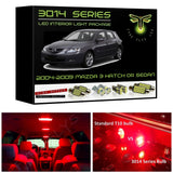 2004-2009 Mazda 3 Super Bright 3014 Series LED interior light kit