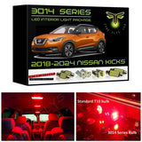 2018-2024 Nissan Kicks Super Bright 3014 Series LED interior light kit