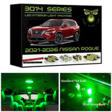 2021-2026 Nissan Rogue LED interior light kit Ultra Bright 3014 Series
