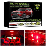 2021-2026 Nissan Rogue LED interior light kit Ultra Bright 3014 Series