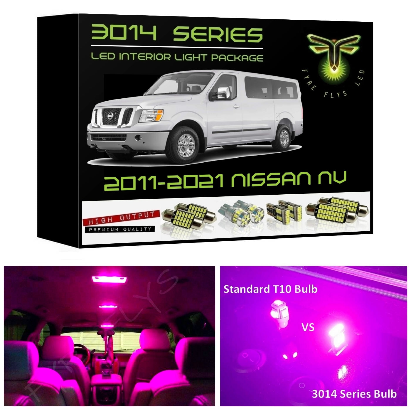 Complete LED interior light kit for 2011-2021 Nissan NV – Fyre Flys