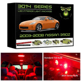 2003-2008 Nissan 350Z LED interior light kit Ultra Bright 3014 Series