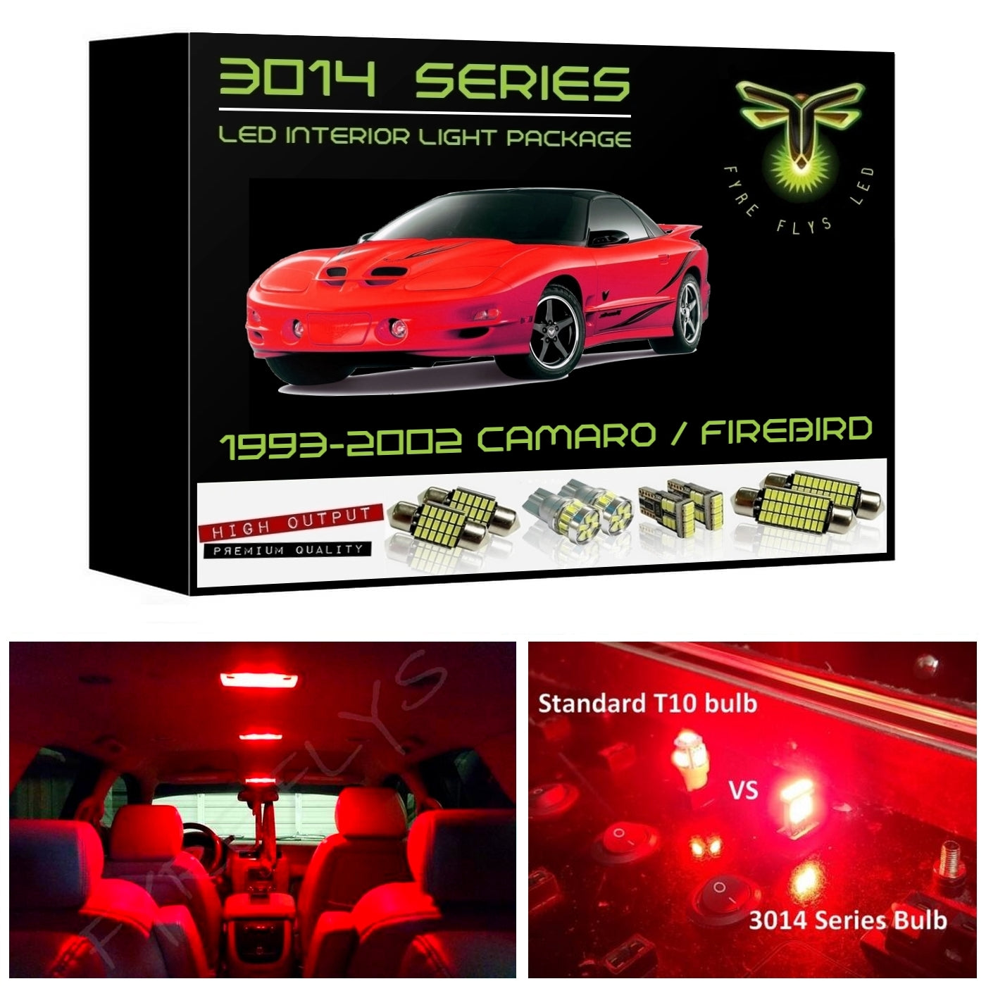 1993-2002 Camaro or Firebird Super Bright LED interior light kit 3014 Series