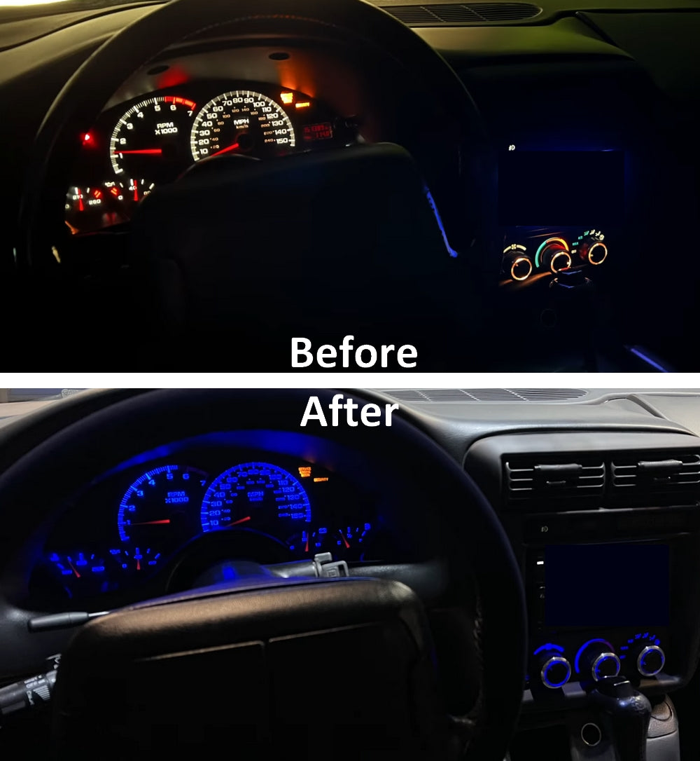 LED Gauge Cluster + AC Control + Shifter kit for 1993-2002 Pontiac Firebird