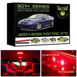 2004-2006 Pontiac GTO Super Bright 3014 Series LED interior light kit