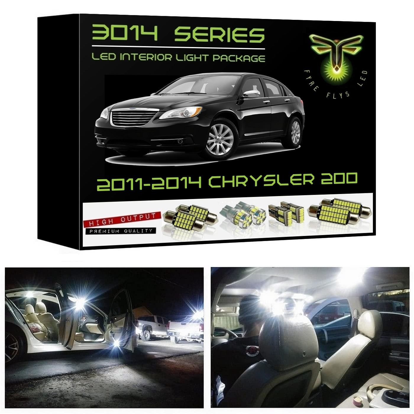 2011-2014 Chrysler 200 Super Bright 3014 Series LED interior light kit