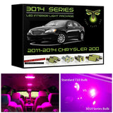 2011-2014 Chrysler 200 Super Bright 3014 Series LED interior light kit