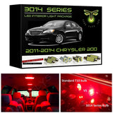 2011-2014 Chrysler 200 Super Bright 3014 Series LED interior light kit
