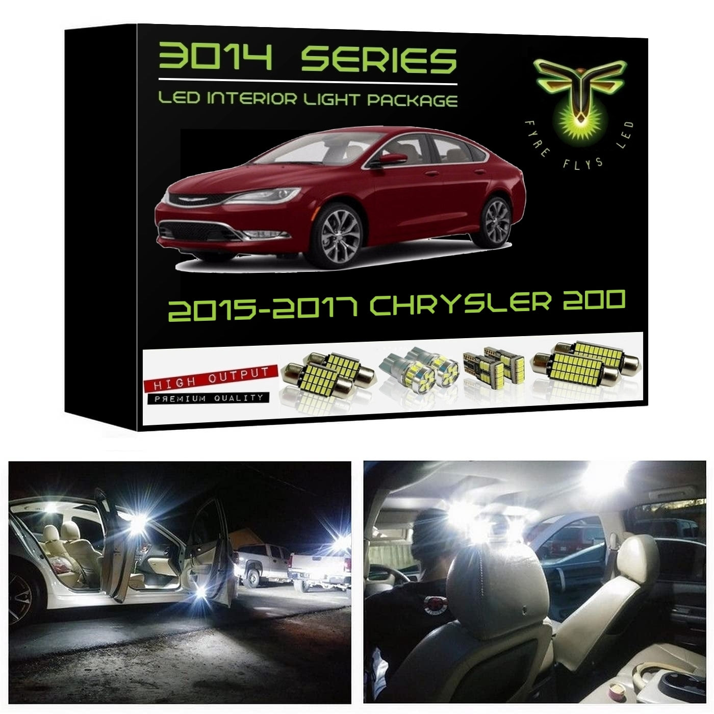 2015-2017 Chrysler 200 Super Bright 3014 Series LED interior light kit