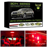 2010-2020 Subaru Outback Super Bright 3014 Series LED interior light kit