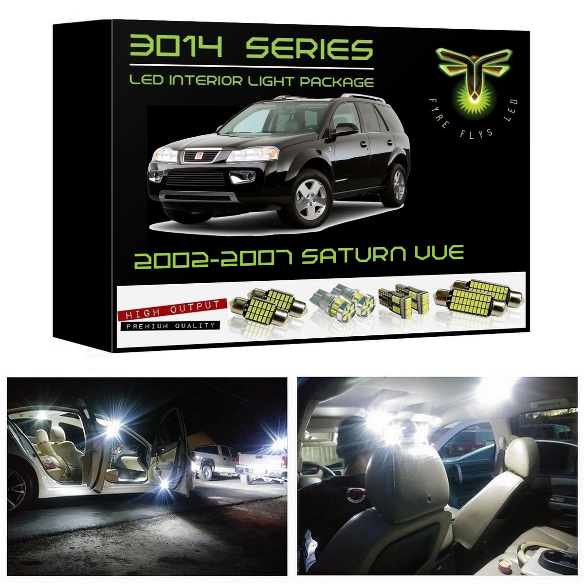 2002-2007 Saturn Vue Super Bright 3014 Series LED interior light kit